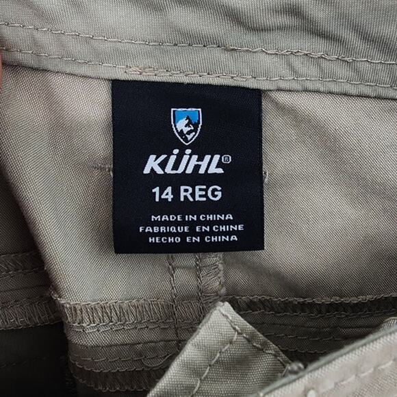 KUHL Legendary Pants Spire Roll Up Size 14 Tan‎ Khaki Outdoor Hiking - Picture 8 of 12